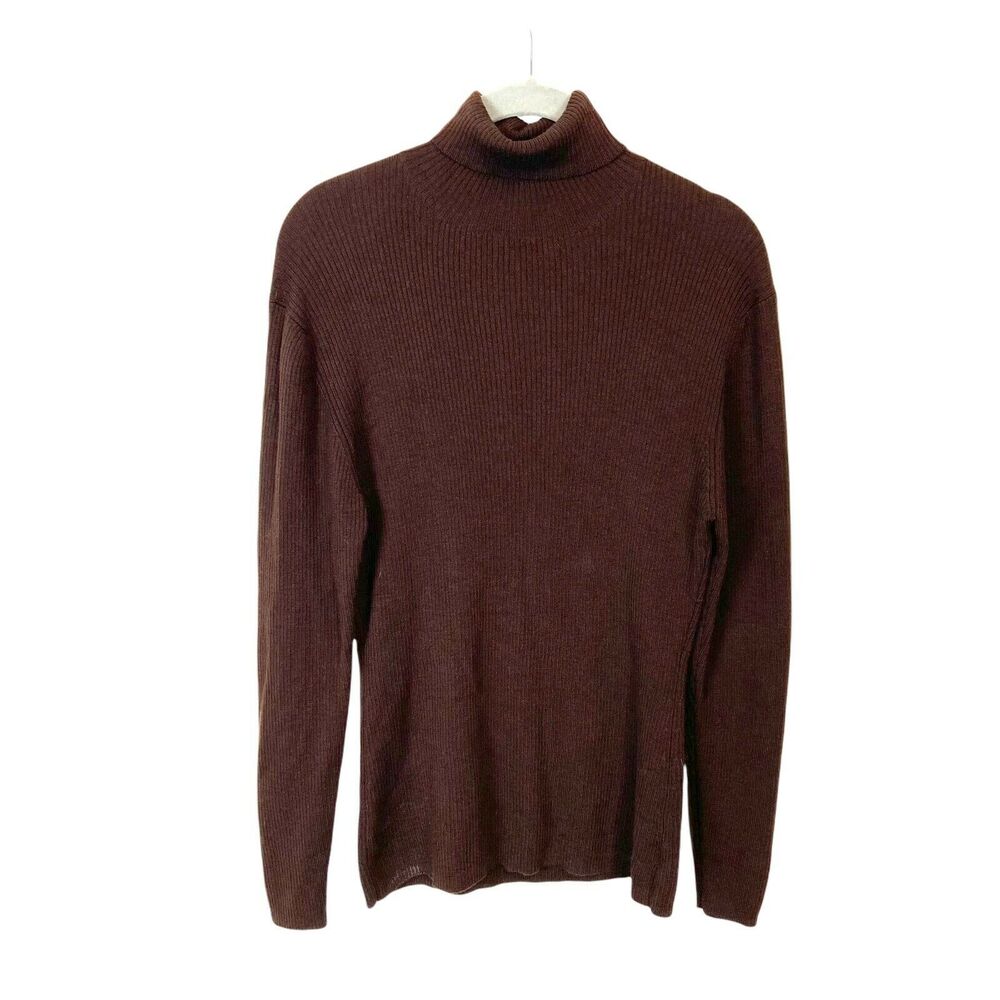 Vintage Banana Republic Women's Brown Long Sleeves Turtleneck Sweater Size Large